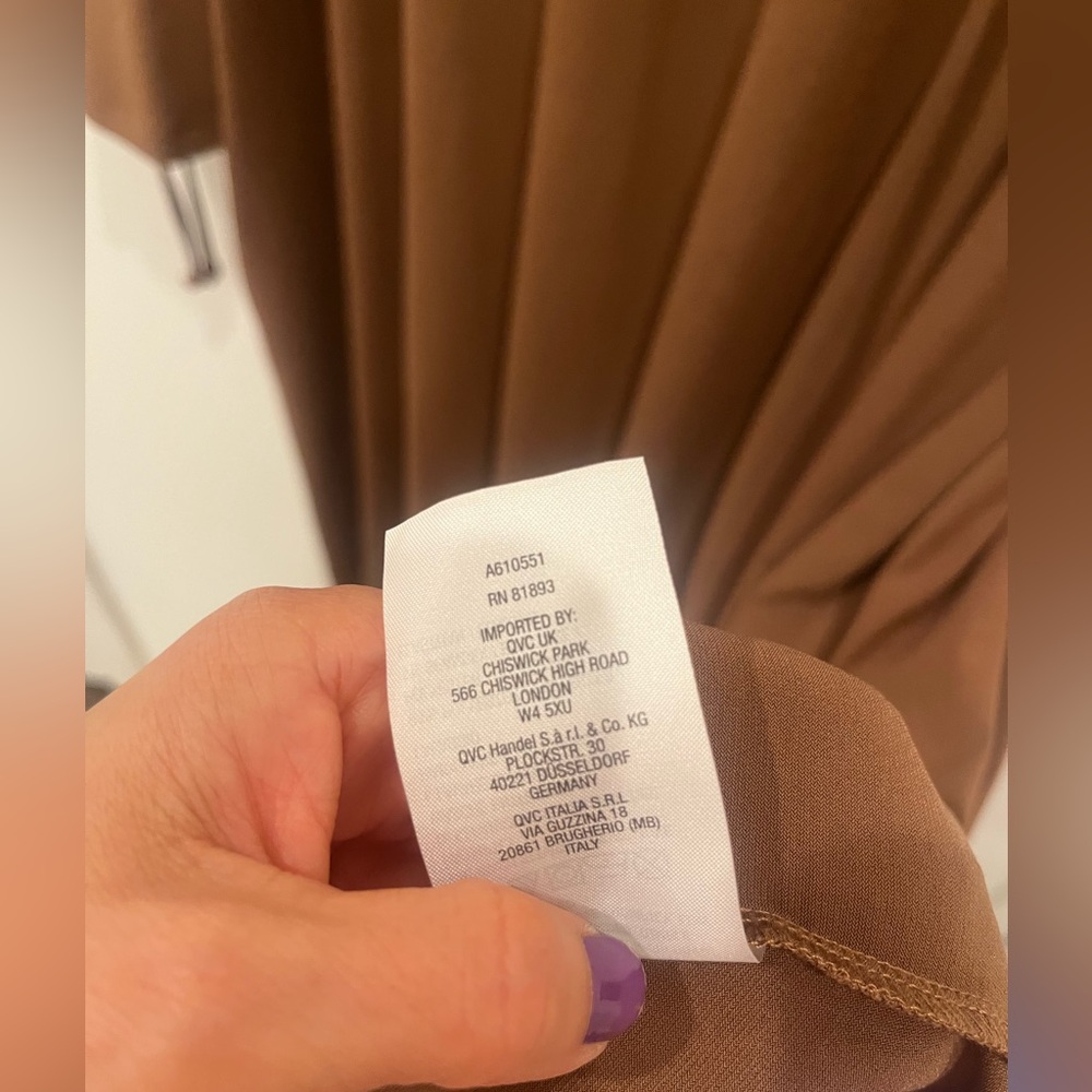 SUSAN GRAVER LIQUID KNIT TAN DRESS 3/4 SLEEVE MOCK NECK 3XP Classic Stretchy tra - Picture 5 of 7